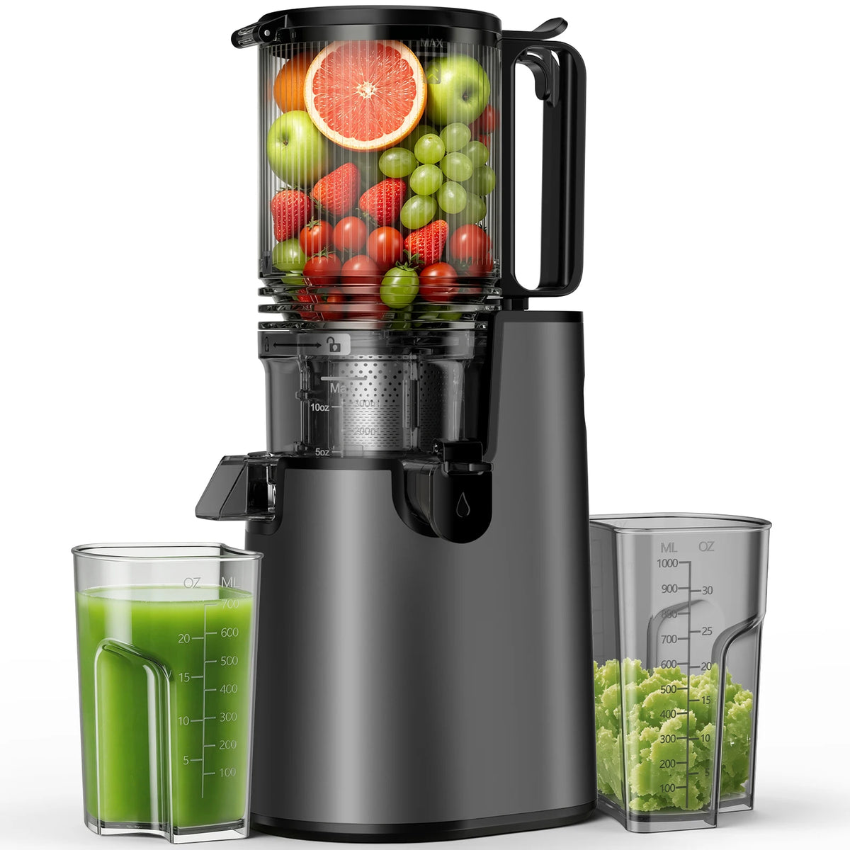 Slow Masticating Cold Press Juicer With Large Feed Chute