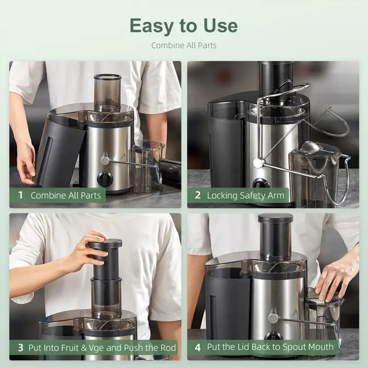 Automatic Wide Mouth Juicer Machine With Three Speed Settings