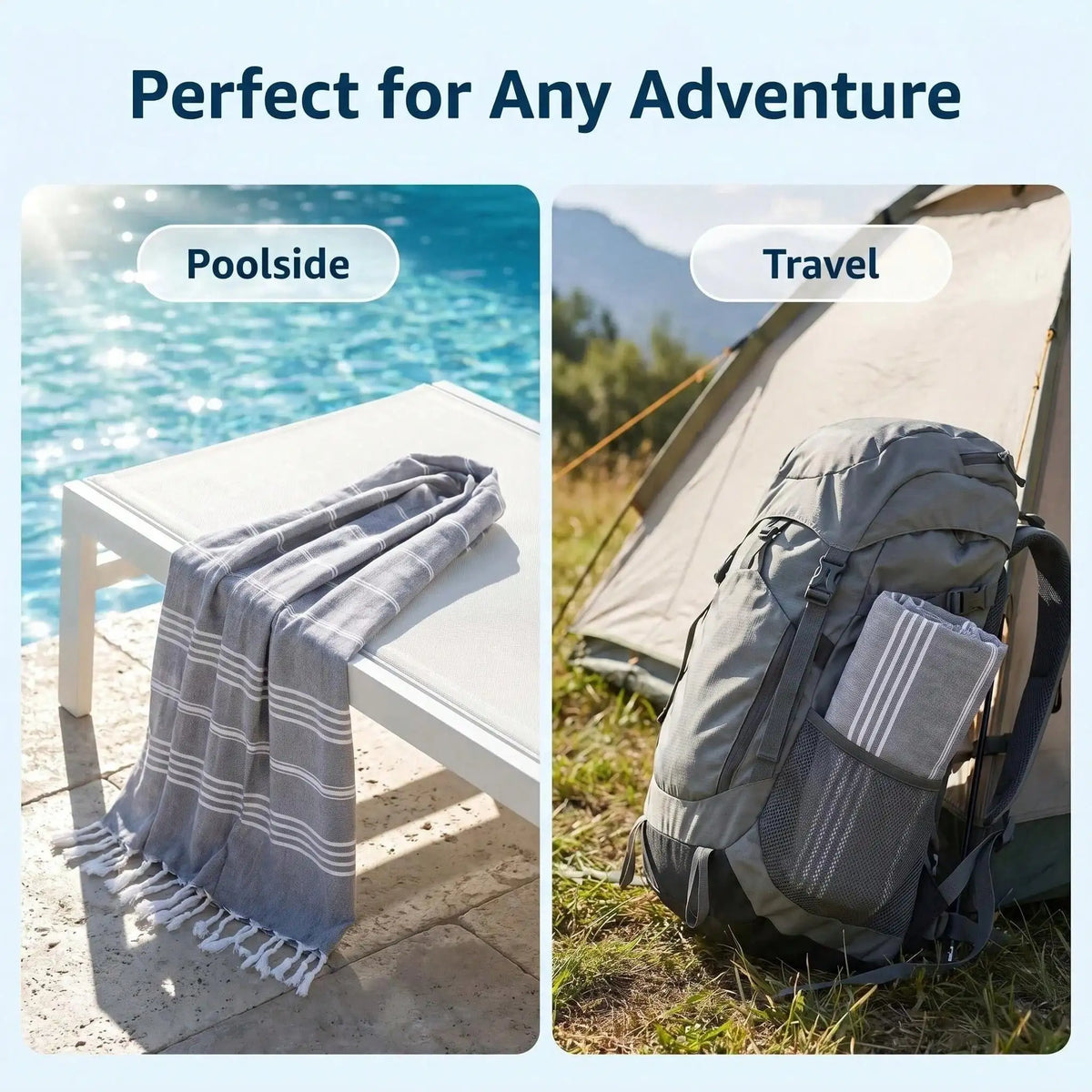 Quick Dry Lightweight Durable Bathroom Towel Machine Washable