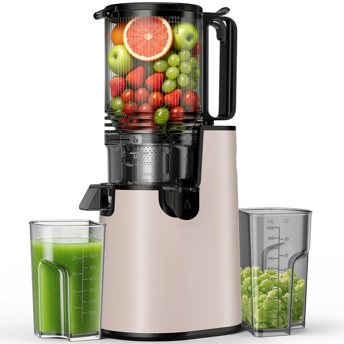 Slow Masticating Cold Press Juicer With Large Feed Chute