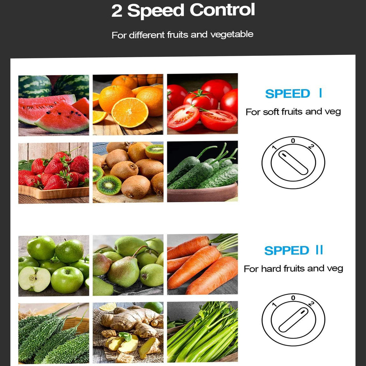 Automatic Wide Mouth Juicer Machine With Three Speed Settings