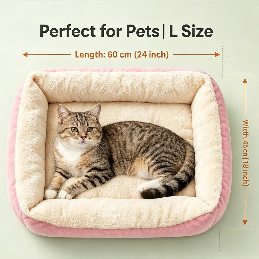 Orthopedic Plush Pet Bed With Corduroy Raised Edges