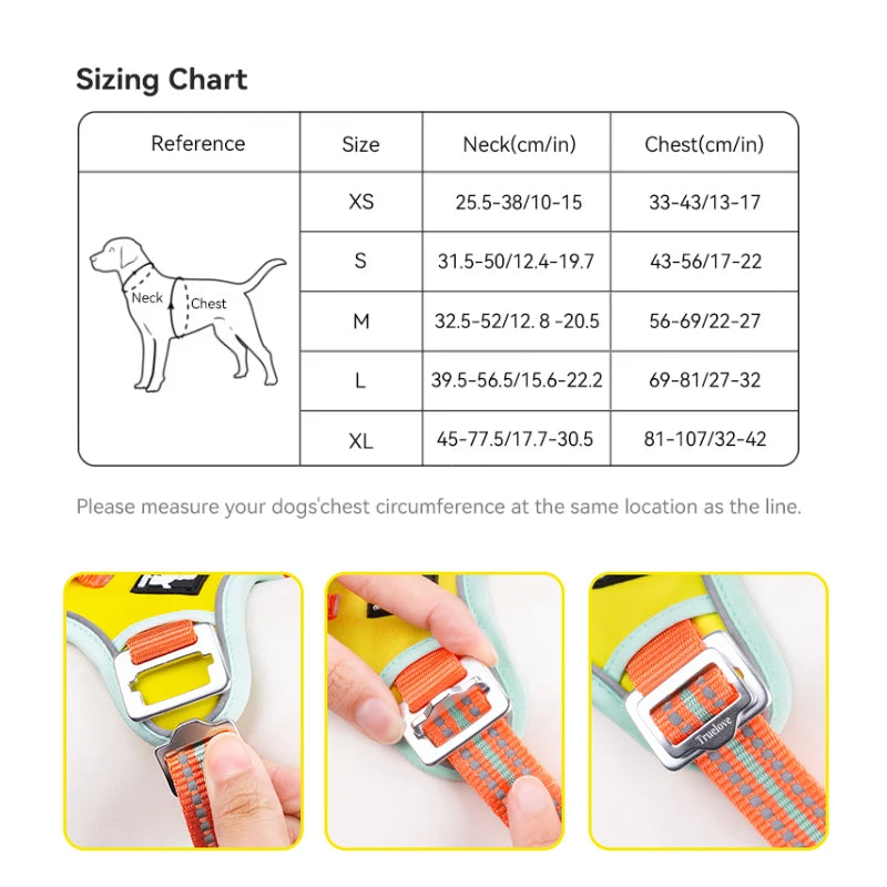 Truelove Reflective No Pull Dog Harness Breathable Adjustable Pet Vest