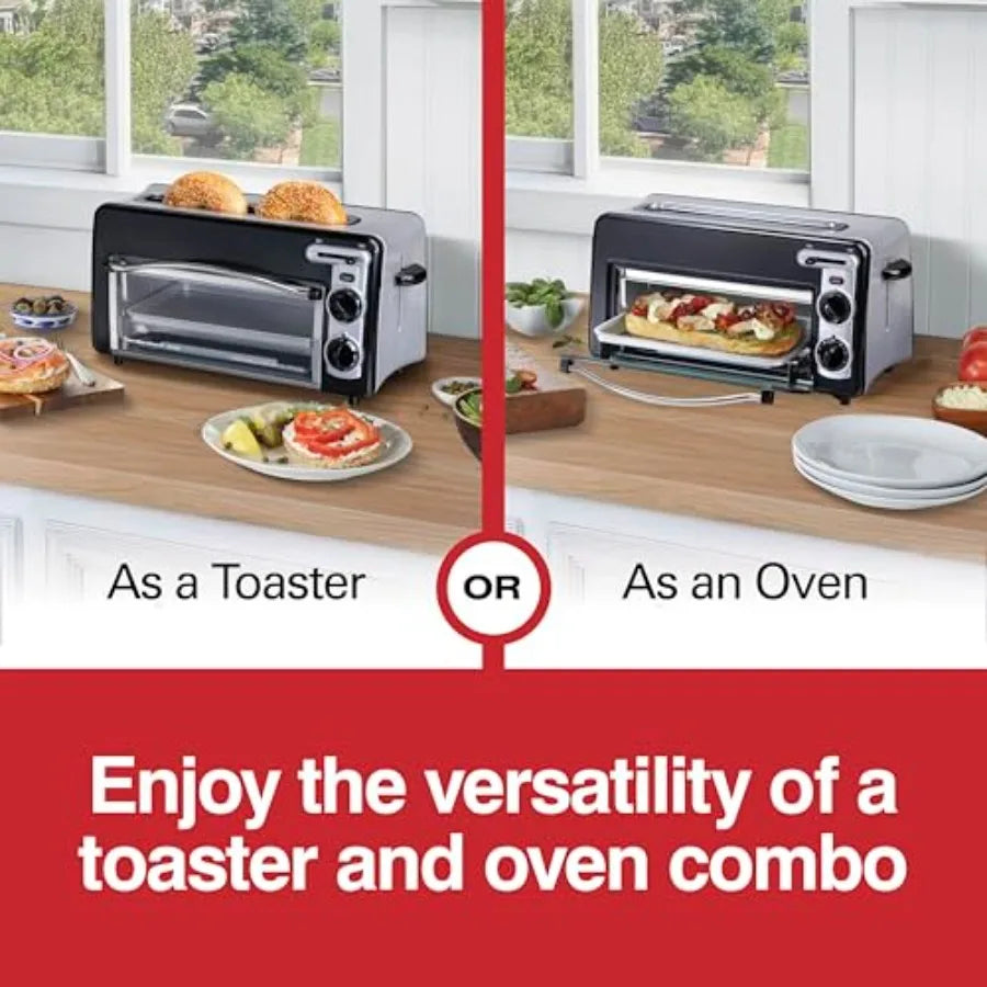 SHXI 2-In-1 Countertop Toaster Oven For Quick Home Cooking Needs