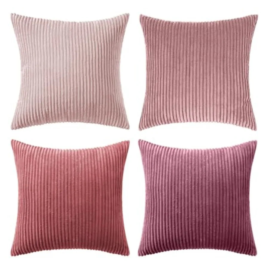 Modern Boho Farmhouse Soft Corduroy Throw Pillow Covers
