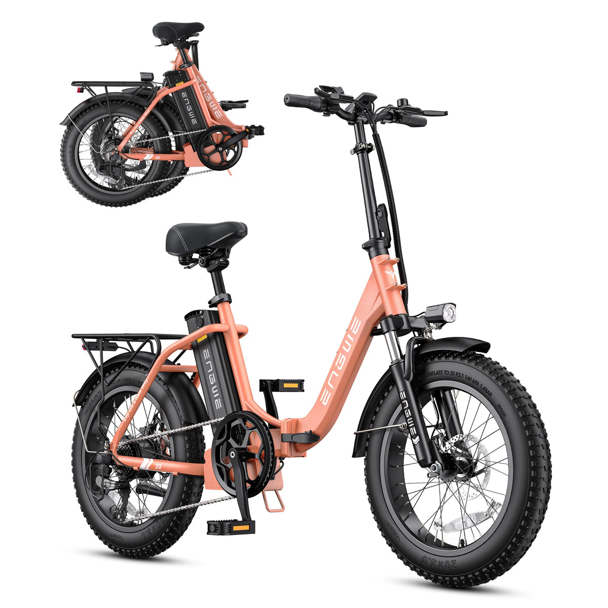 ENGWE L20 Fat Tire 750W Foldable Electric Bike Dual Suspension