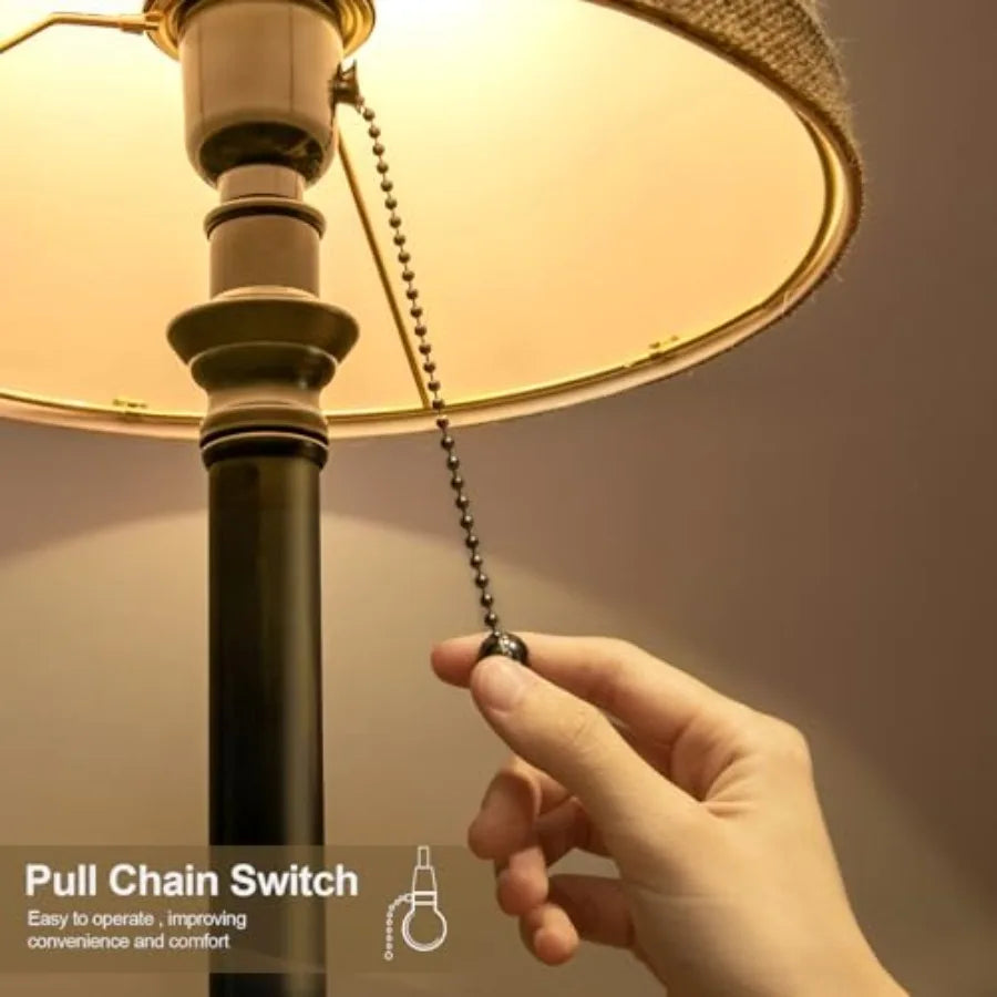 Farmhouse Table Lamps Set Of Two With Pull Chain Switches