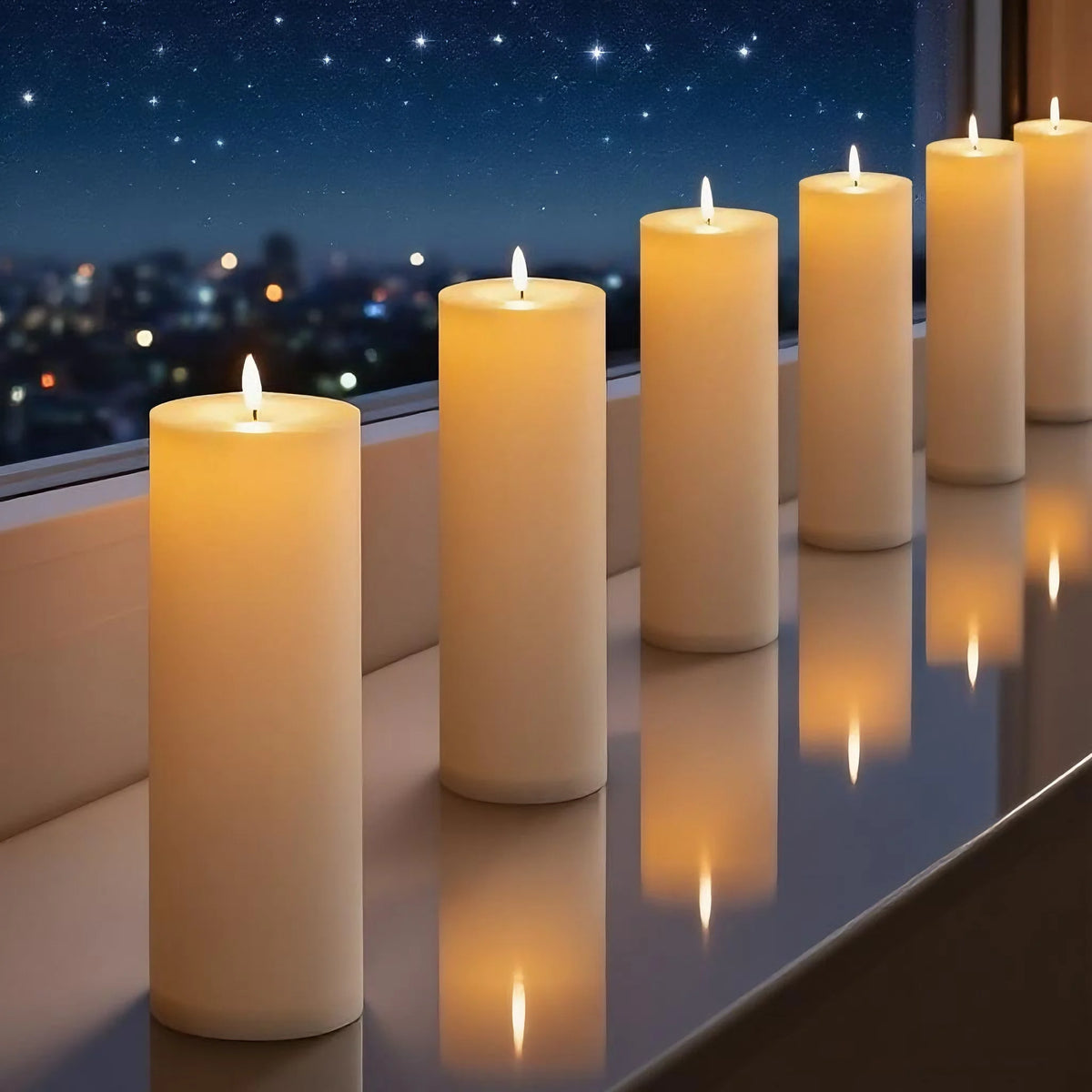 Remote Control LED Flickering Flameless Electronic Candle Decorative