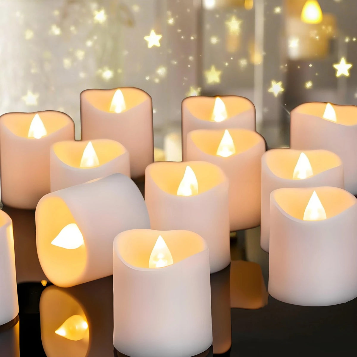 LED Flameless Tea Light Candles Battery Operated Votive Home Decor
