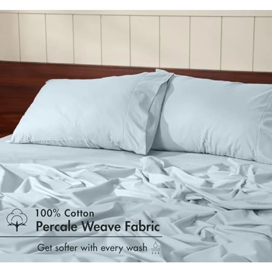 Premium Polyester Cotton Blend Bed Sheets For Breathable Daily Sleep