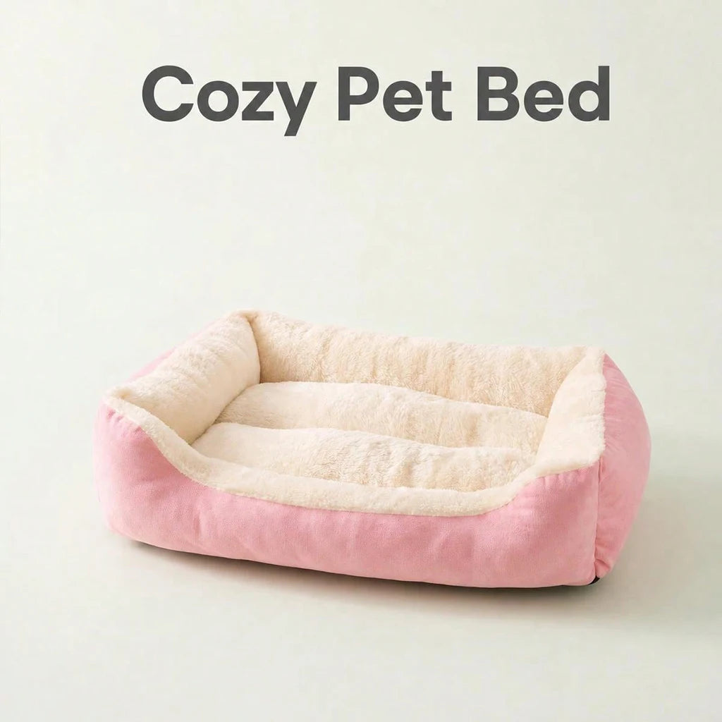Orthopedic Plush Pet Bed With Corduroy Raised Edges