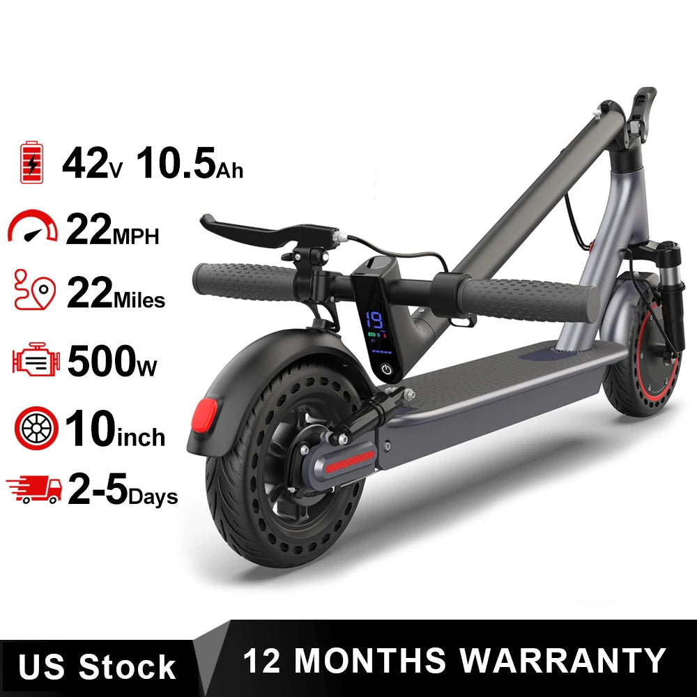AOVOPRO 500W Foldable Electric Scooter for Adults with Rechargeable Battery