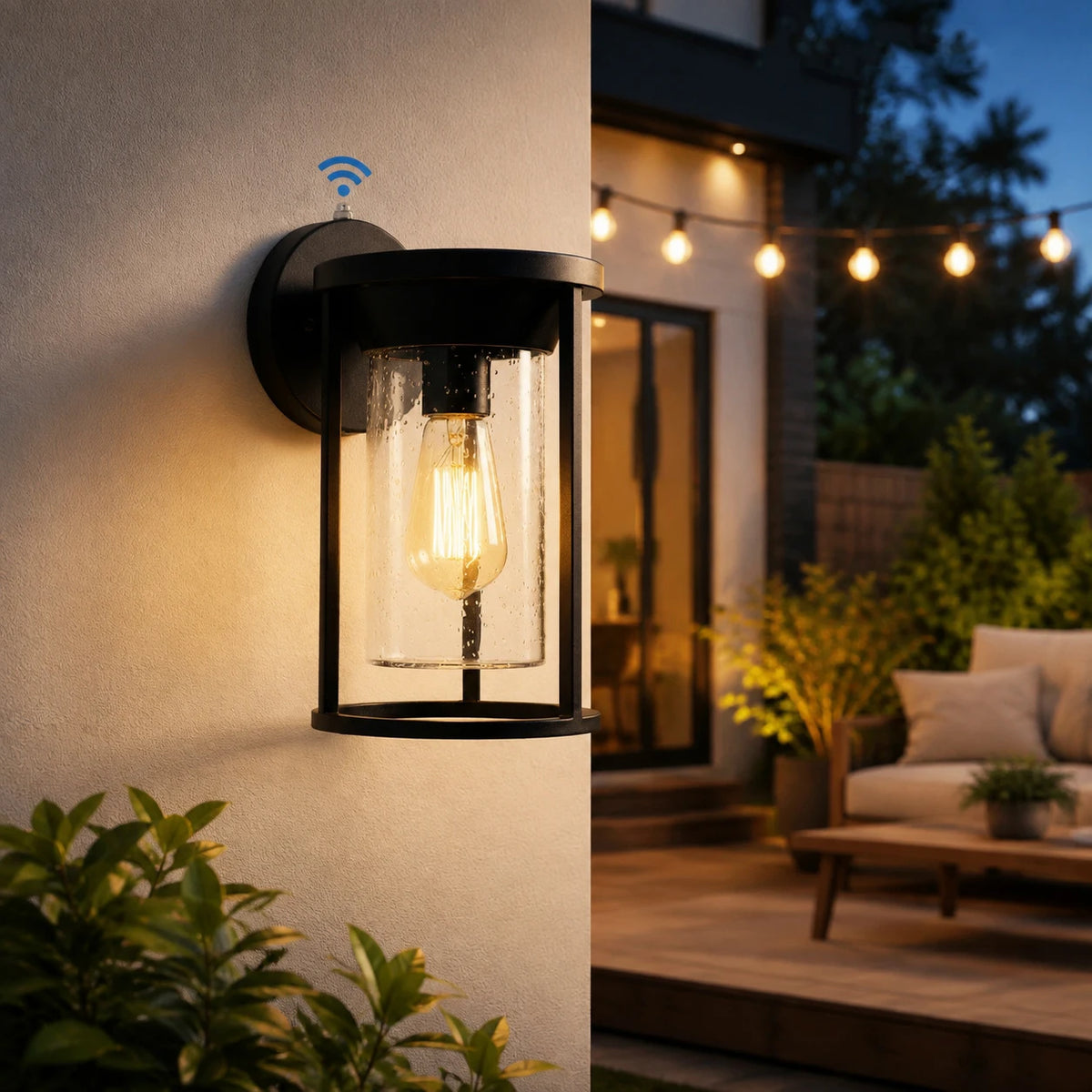 Weatherproof Outdoor Wall Lantern With Dusk To Dawn Light