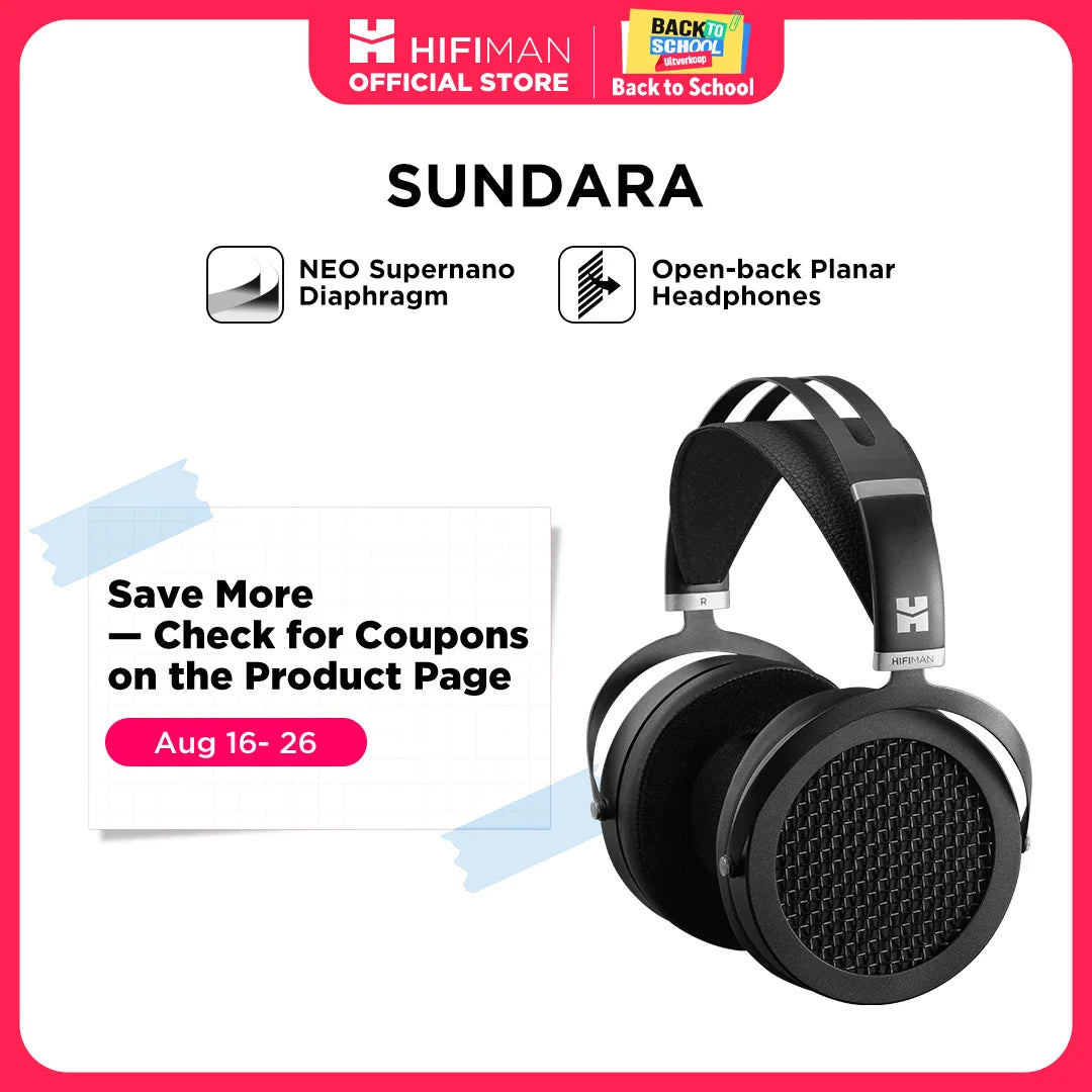 HIFIMAN Sundara Over Ear Planar Magnetic Headphones