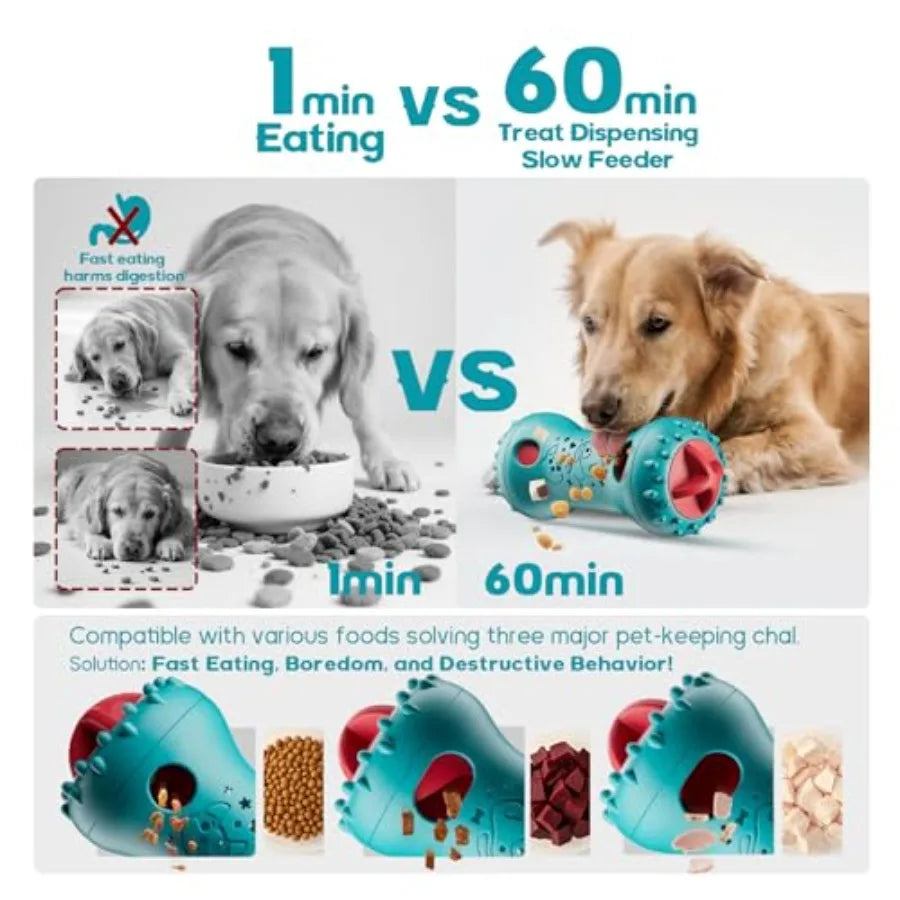 Adjustable Interactive Dog Treat Dispensing Enrichment Toy