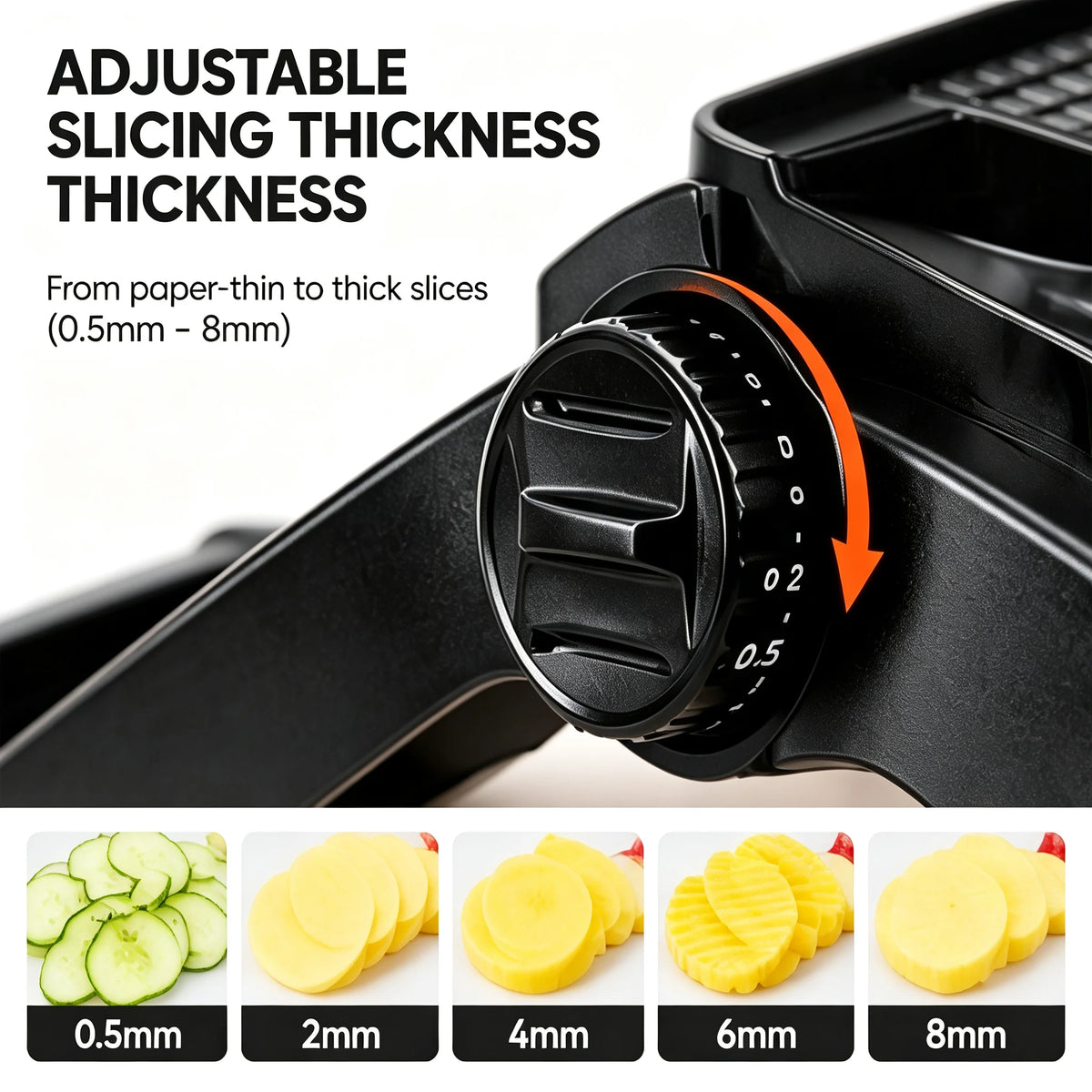 Upwork Adjustable Vegetable Mandoline Slicer With Safety Hand Guard