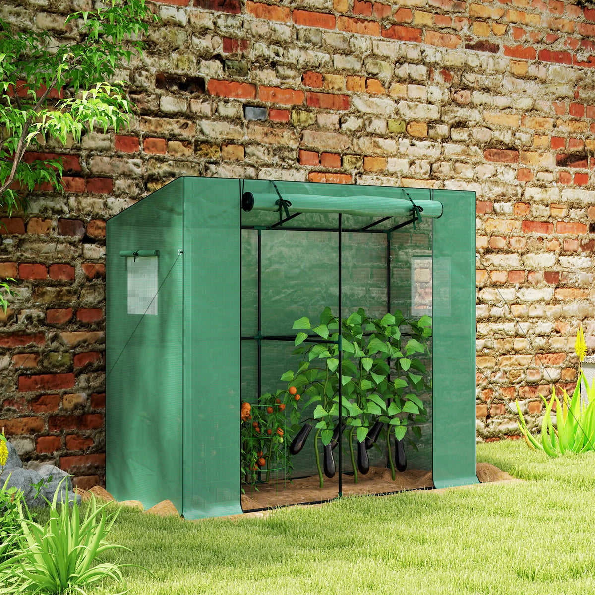 Outsunny Portable Outdoor Garden Greenhouse For Plants