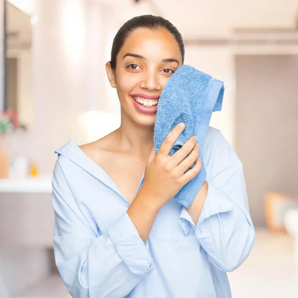 Soft Absorbent Cotton Washcloth Set For Face And Gym Use