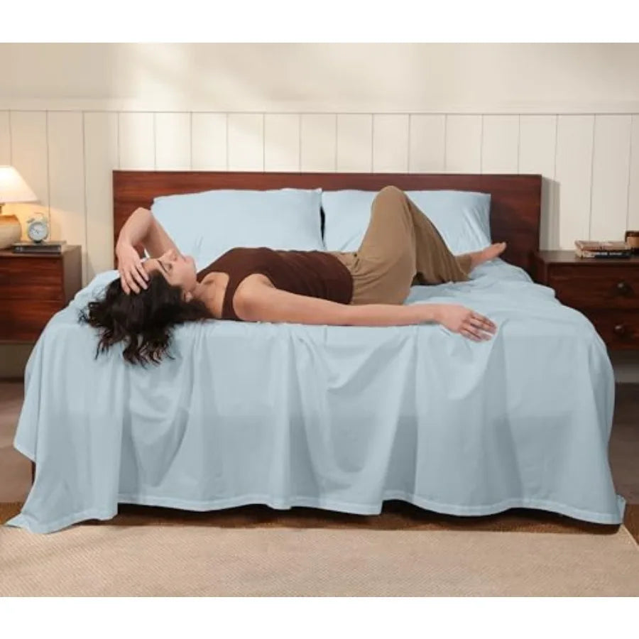 Premium Polyester Cotton Blend Bed Sheets For Breathable Daily Sleep
