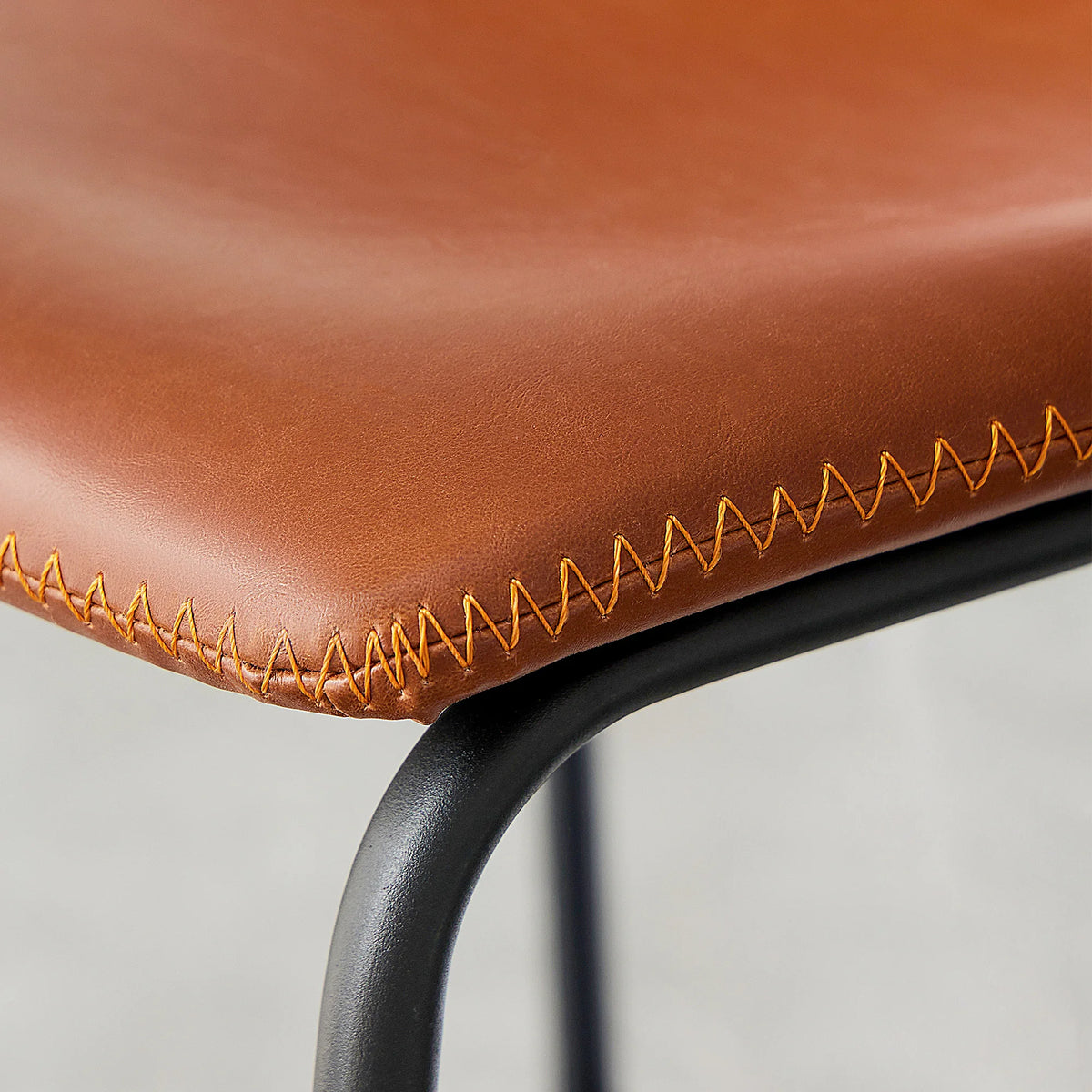 JHK Modern Counter Height Bar Stools With Faux Leather Seats