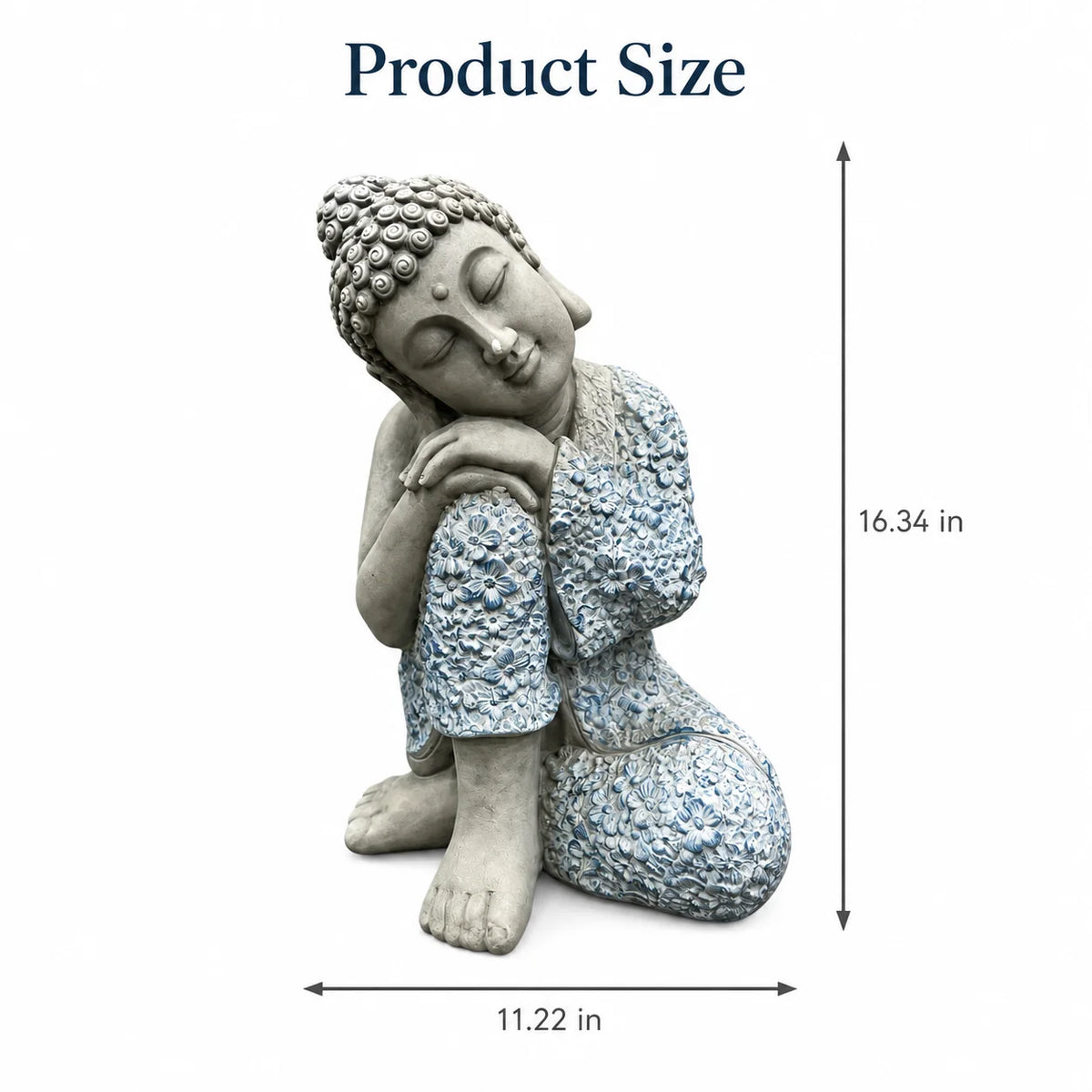 Sleeping Buddha Resin Garden Sculpture For Zen Decor Ornament