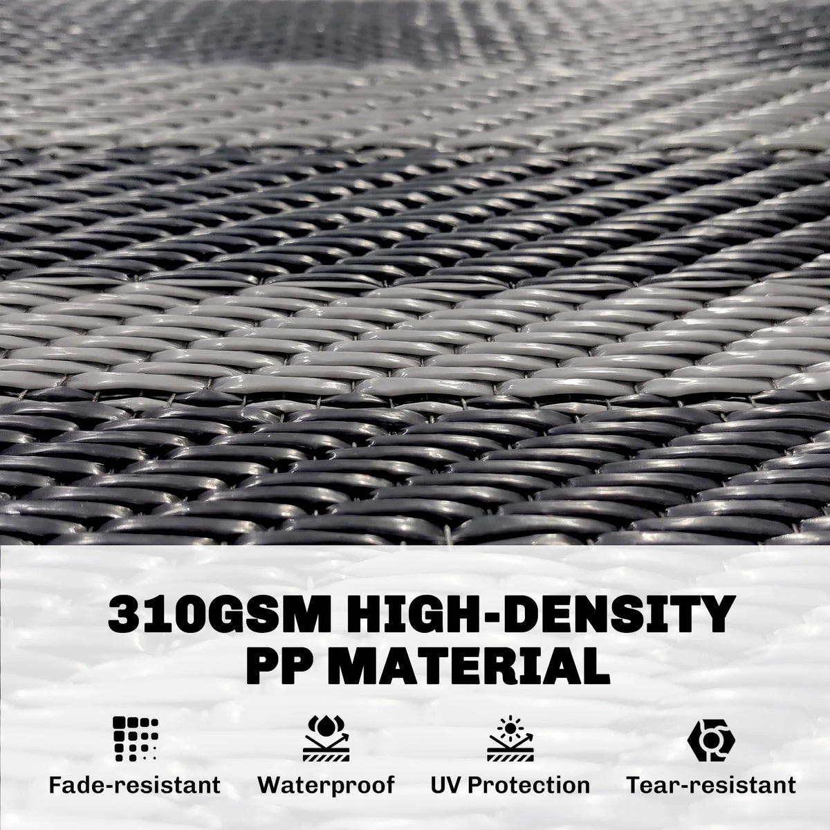 Modern Geometric Outdoor Polypropylene Area Rug For Patios And Gardens