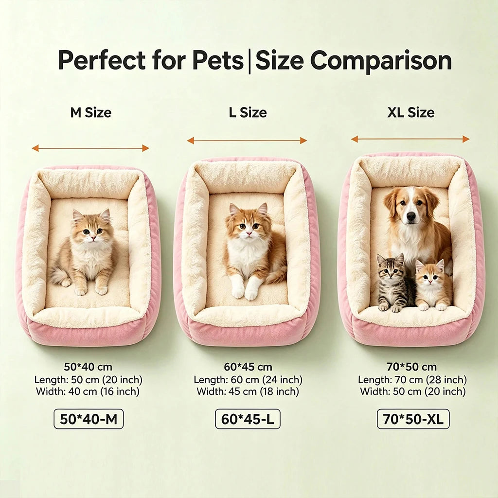 Orthopedic Plush Pet Bed With Corduroy Raised Edges