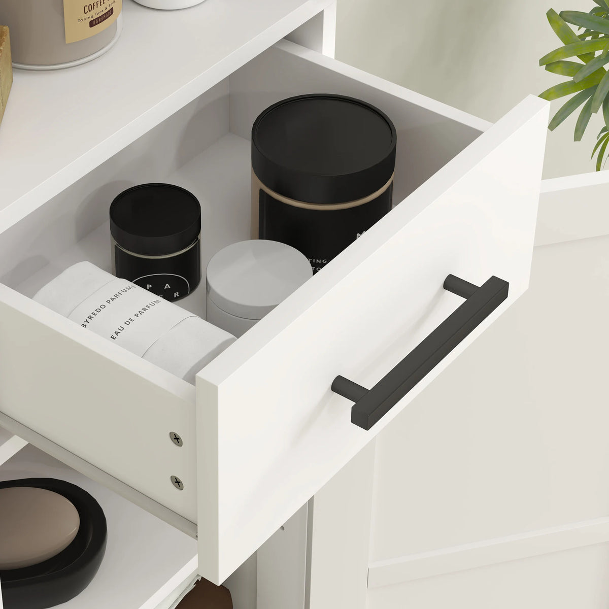 Homcom Farmhouse Bathroom Storage Cabinet Featuring Barn Door Design