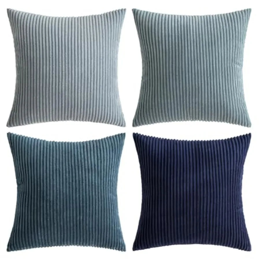 Modern Boho Farmhouse Soft Corduroy Throw Pillow Covers