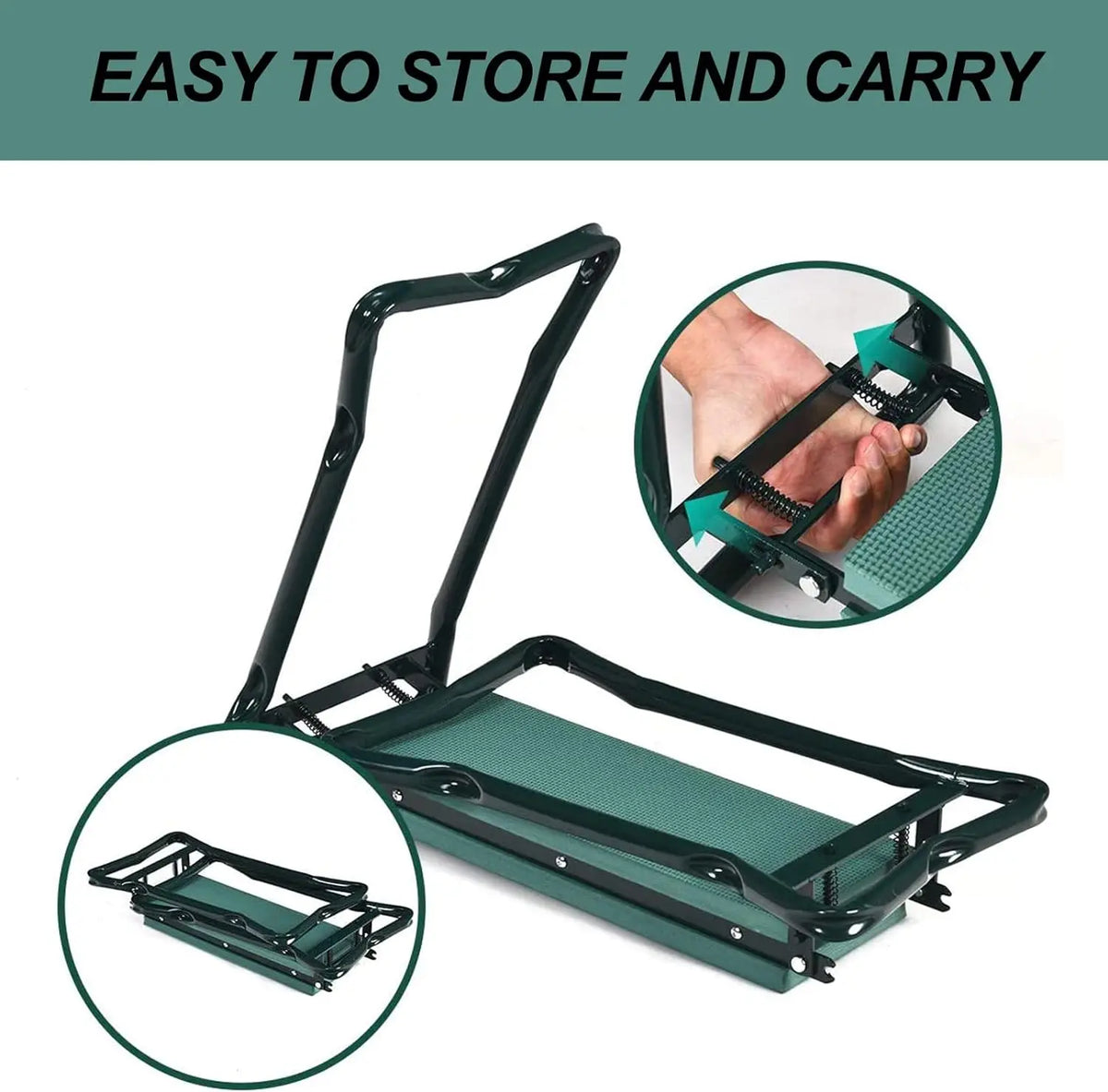 Foldable Garden Kneeler Seat With Durable Foam Cushion