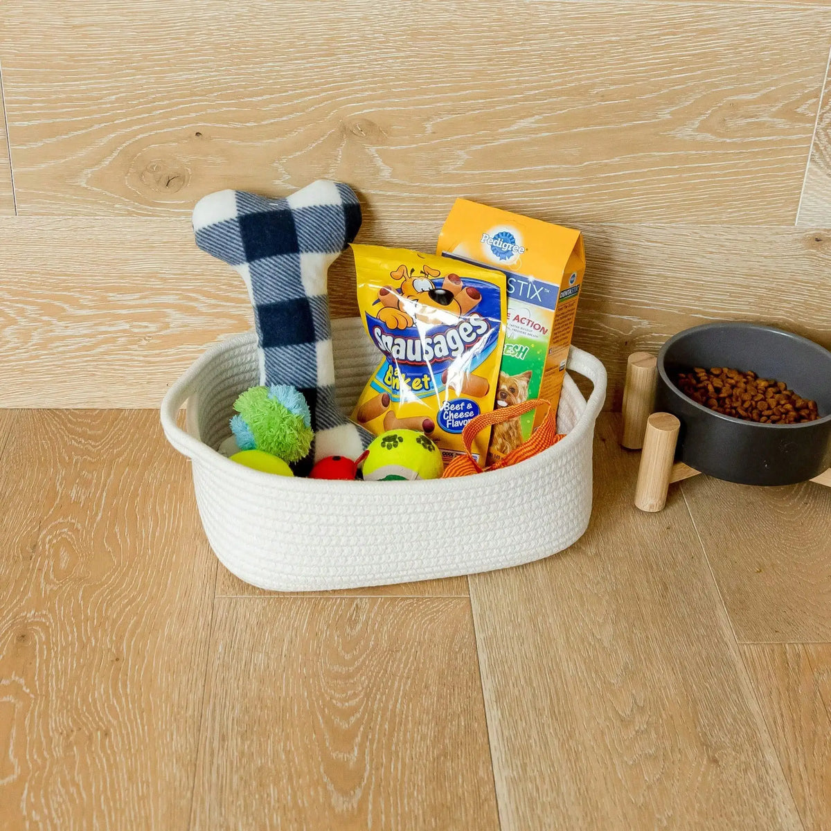 Natural Cotton Rope Storage Baskets Woven Home Decor Organizer Bins