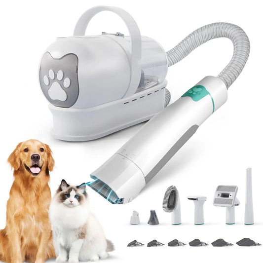Dog Grooming Vacuum Kit With Deshedding Roller Nail Trimmer
