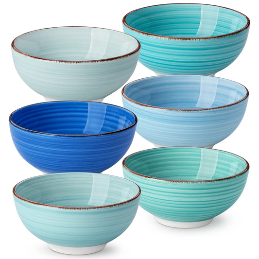 Malacasa Six Piece Handpainted Ceramic Serving Bowl Set
