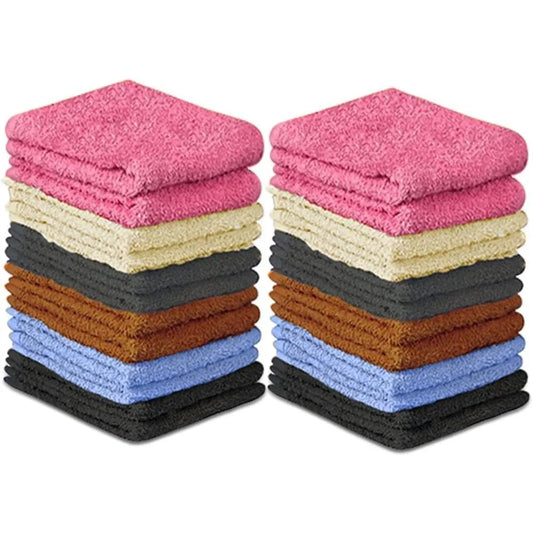 Soft Absorbent Cotton Washcloth Set For Face And Gym Use