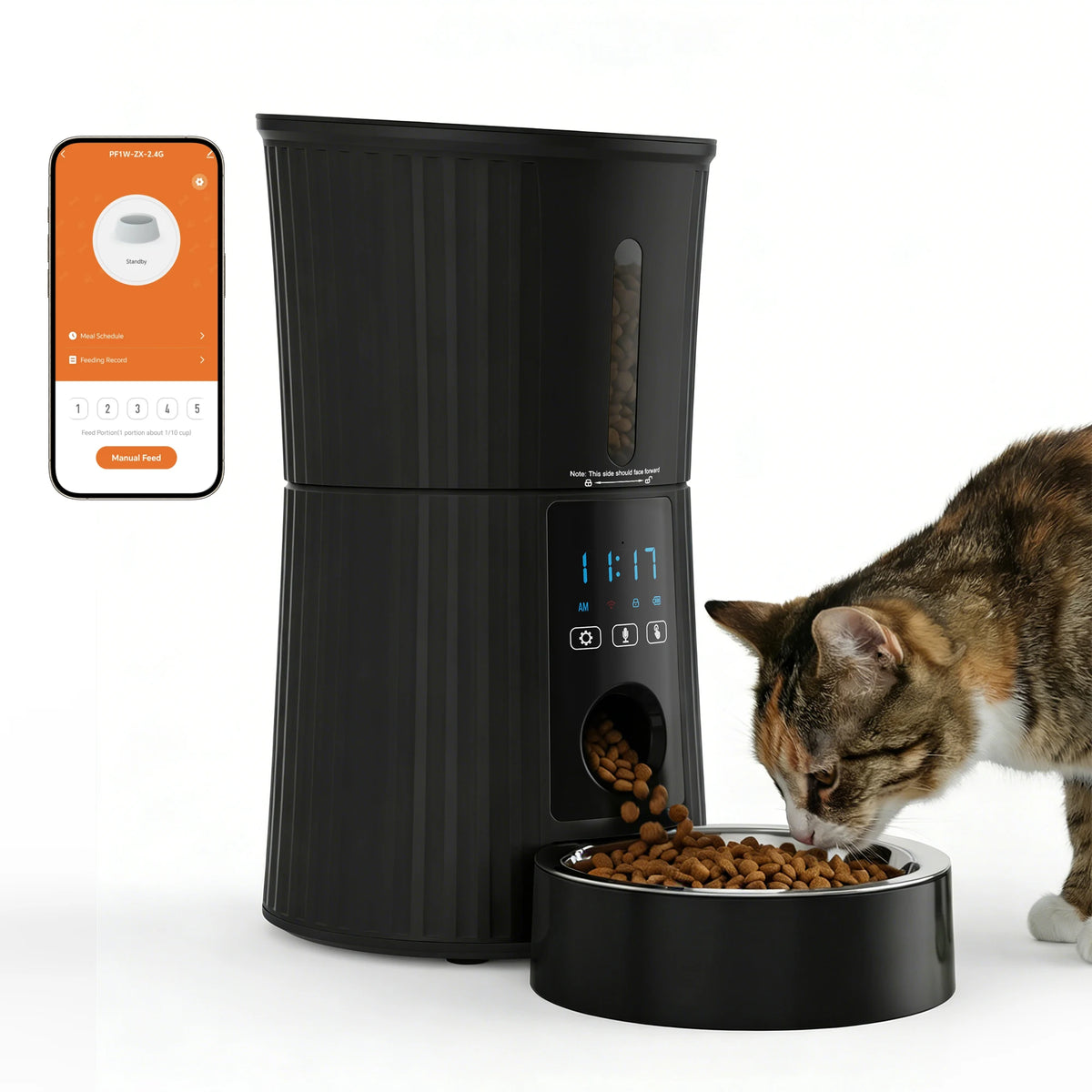 JHK Automatic WiFi Cat Feeder With Programmable App Control System