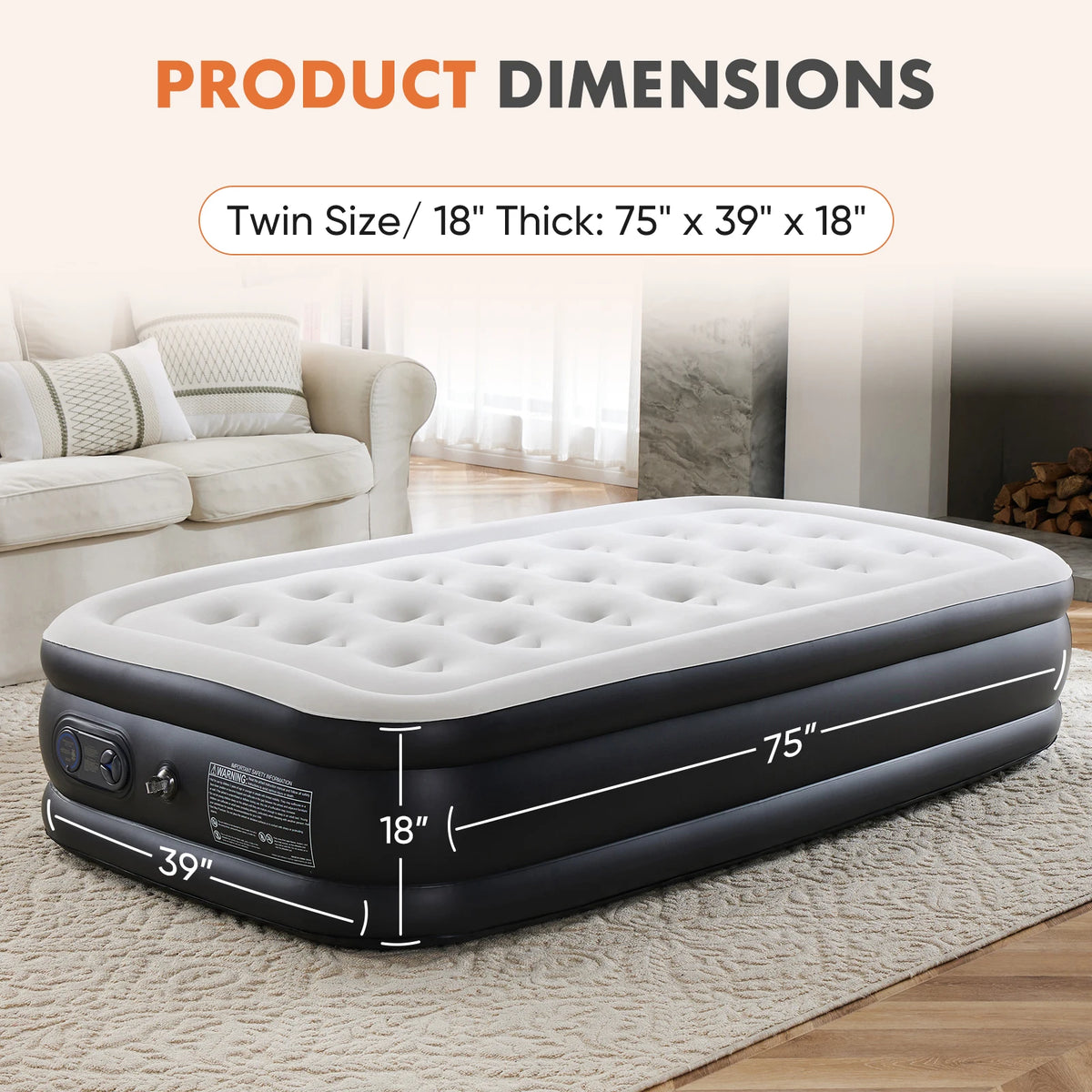 MCQ Inflatable Air Mattress With Built Pump And Reliable Support