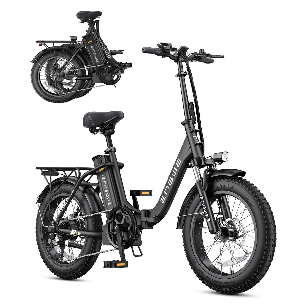 ENGWE L20 Fat Tire 750W Foldable Electric Bike Dual Suspension
