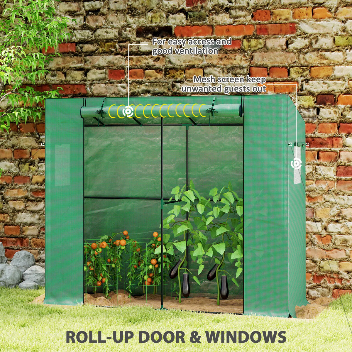 Outsunny Portable Outdoor Garden Greenhouse For Plants