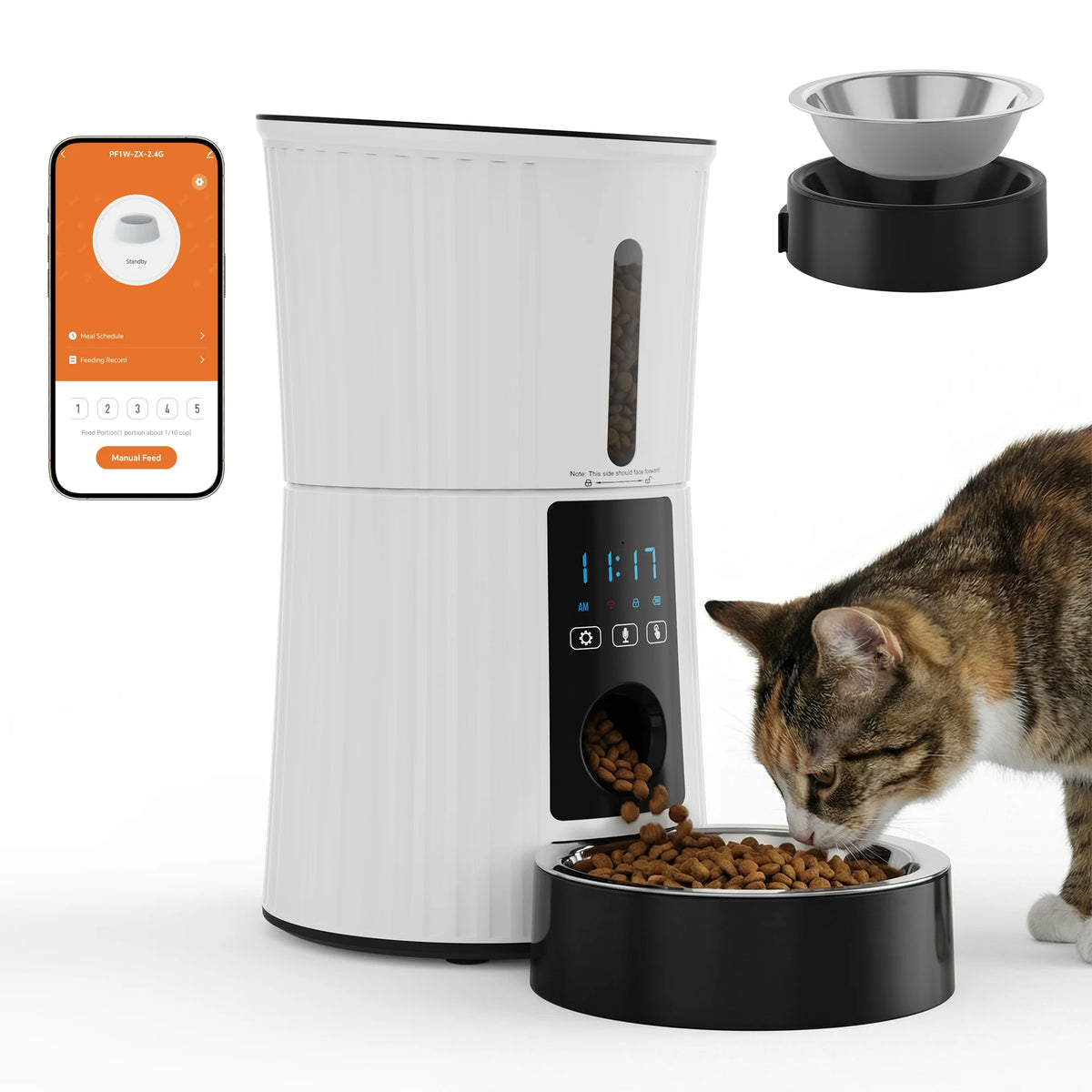 JHK Automatic WiFi Cat Feeder With Programmable App Control System