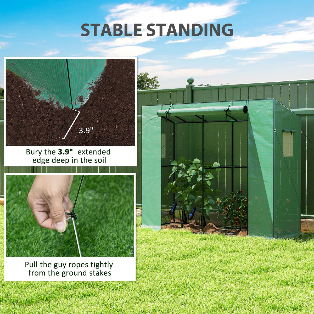 Outsunny Portable Outdoor Garden Greenhouse For Plants