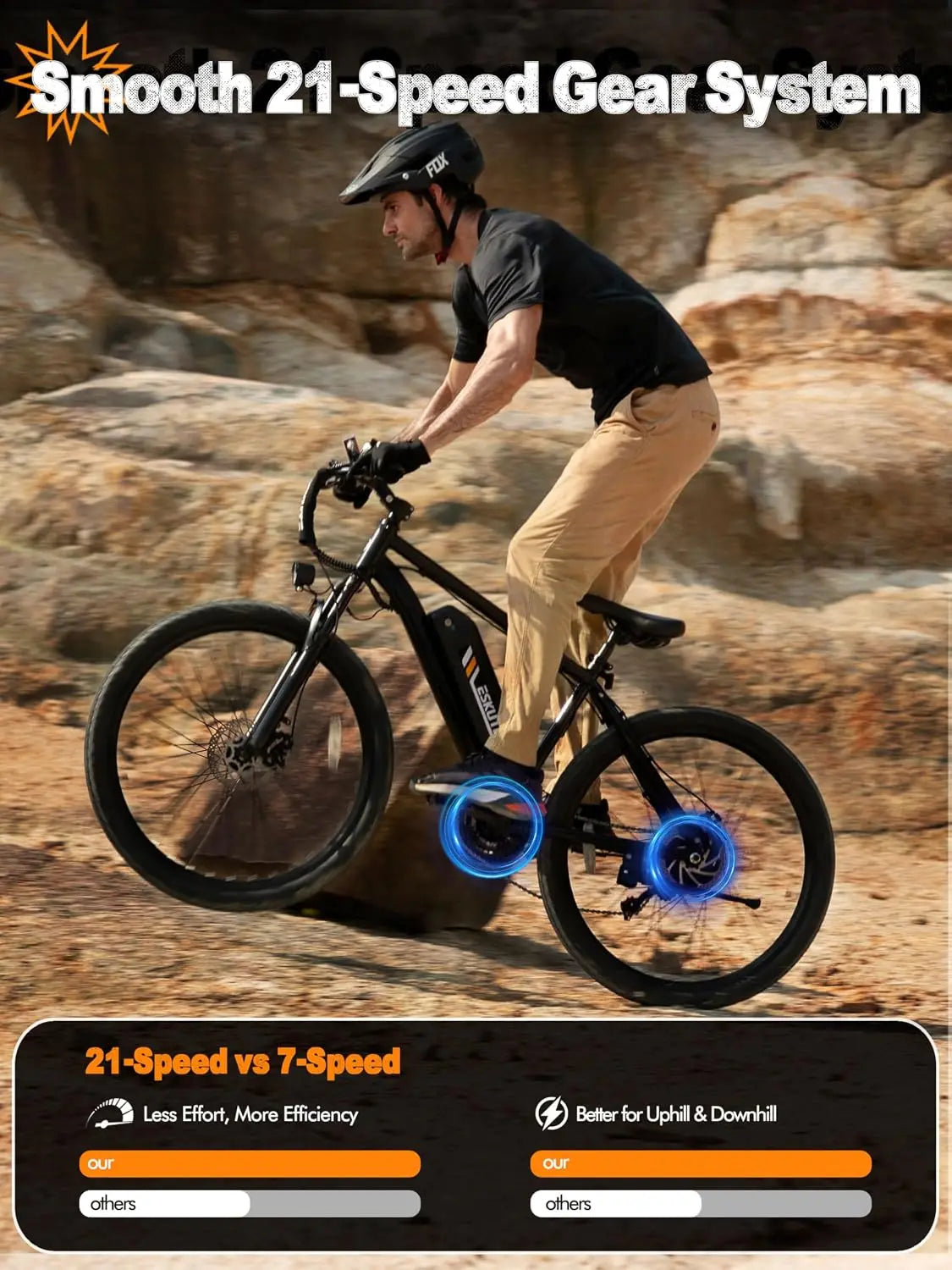Professional Electric Mountain Bike Equipped With 1200 Watt Motor