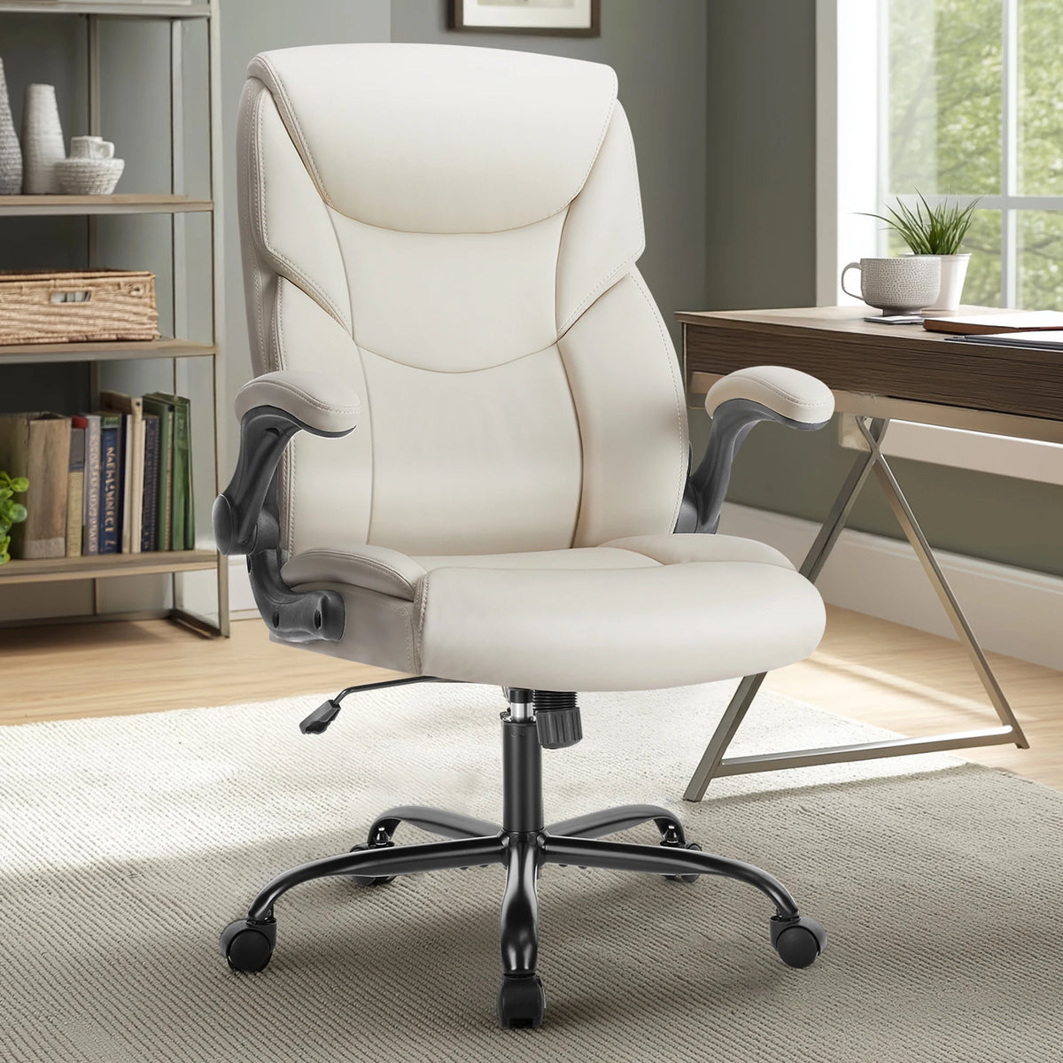 JHK Ergonomic Office Chair With Adjustable Height And Armrests