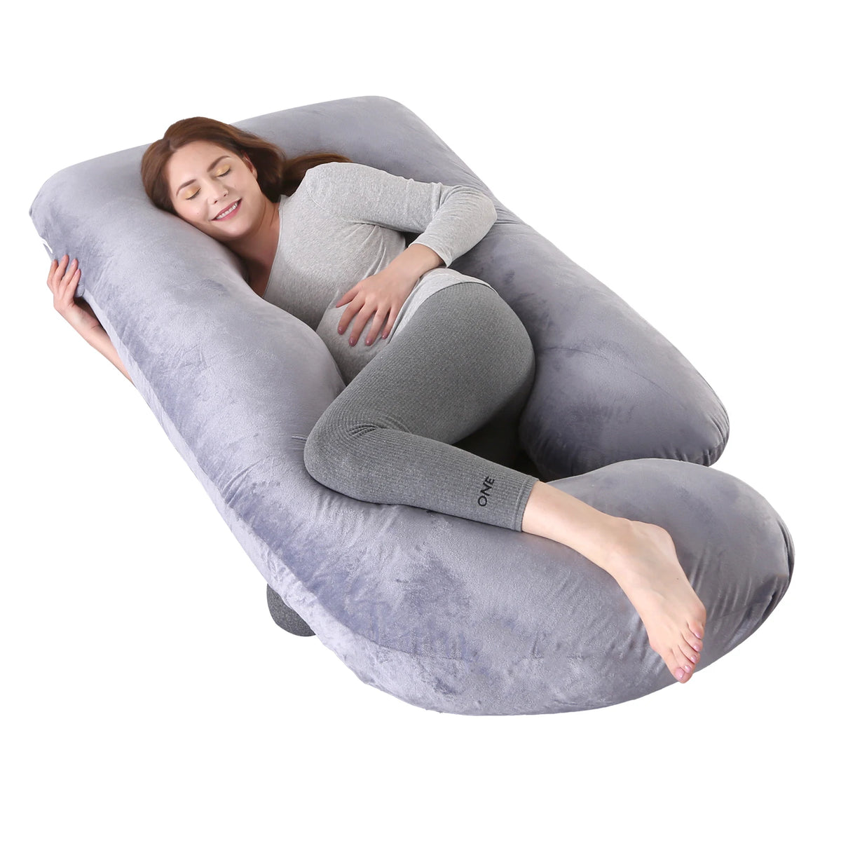 Premium G Shaped Full Body Maternity Pillow With Memory Foam