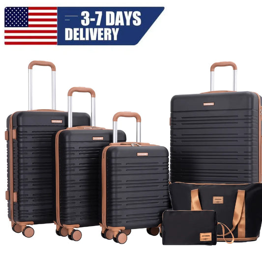 Tripcomp Hardcase Luggage Set With Spinner Wheels And TSA Lock