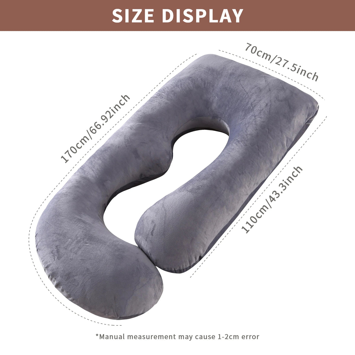G Shape Full Body Maternity Pillow With Removable Cotton Cover