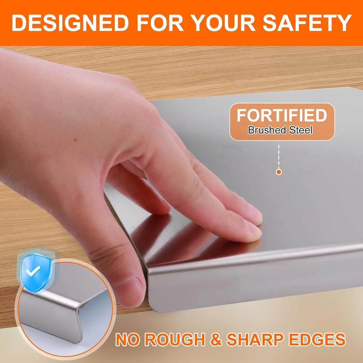 304 Stainless Steel Cutting Board With Lid And Nonslip Pad