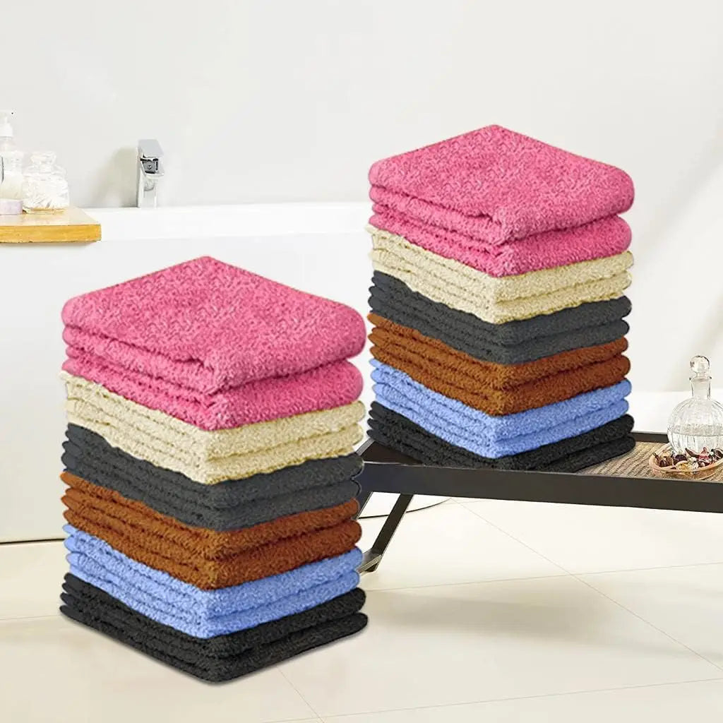 Soft Absorbent Cotton Washcloth Set For Face And Gym Use