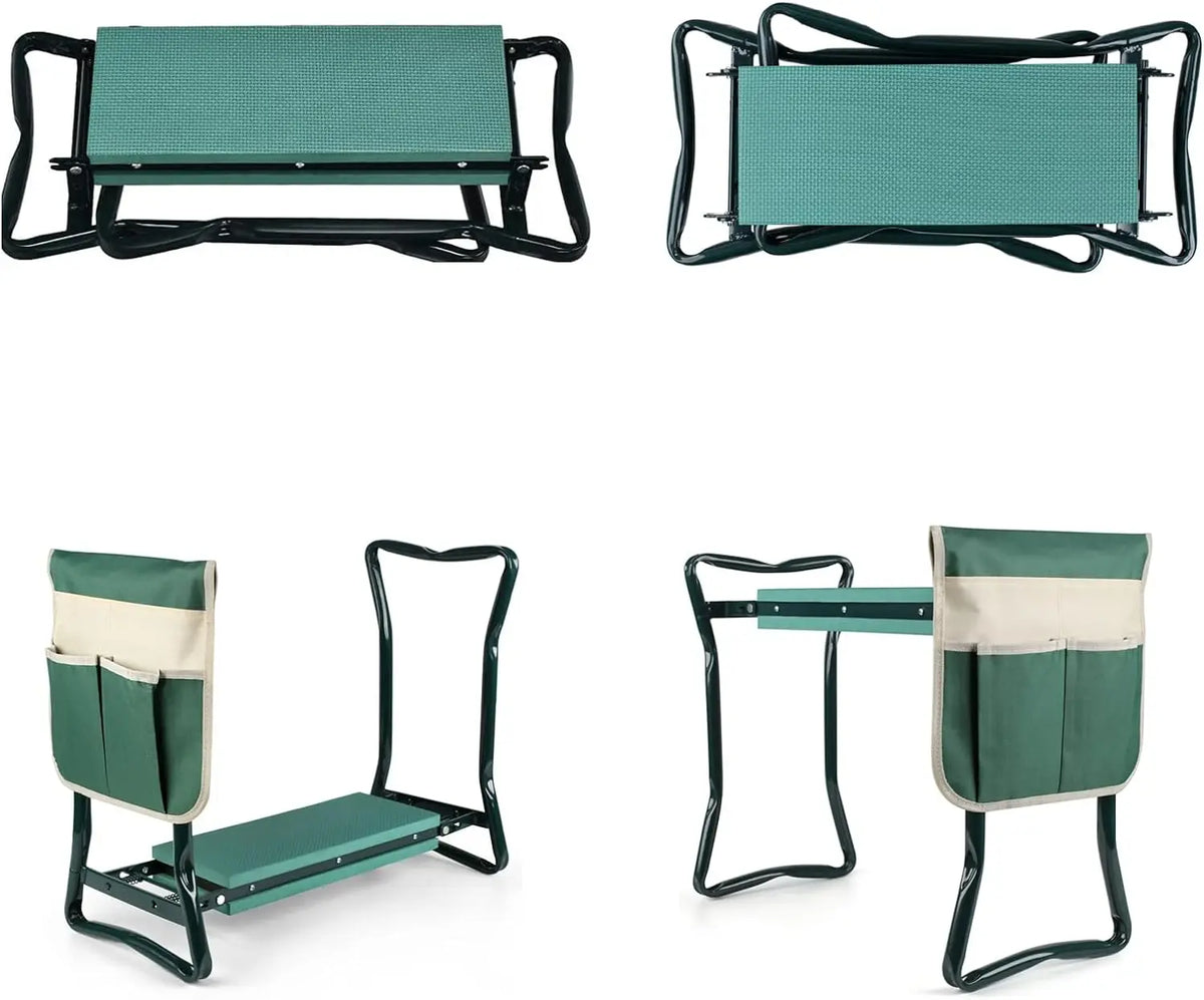 Foldable Garden Kneeler Seat With Durable Foam Cushion
