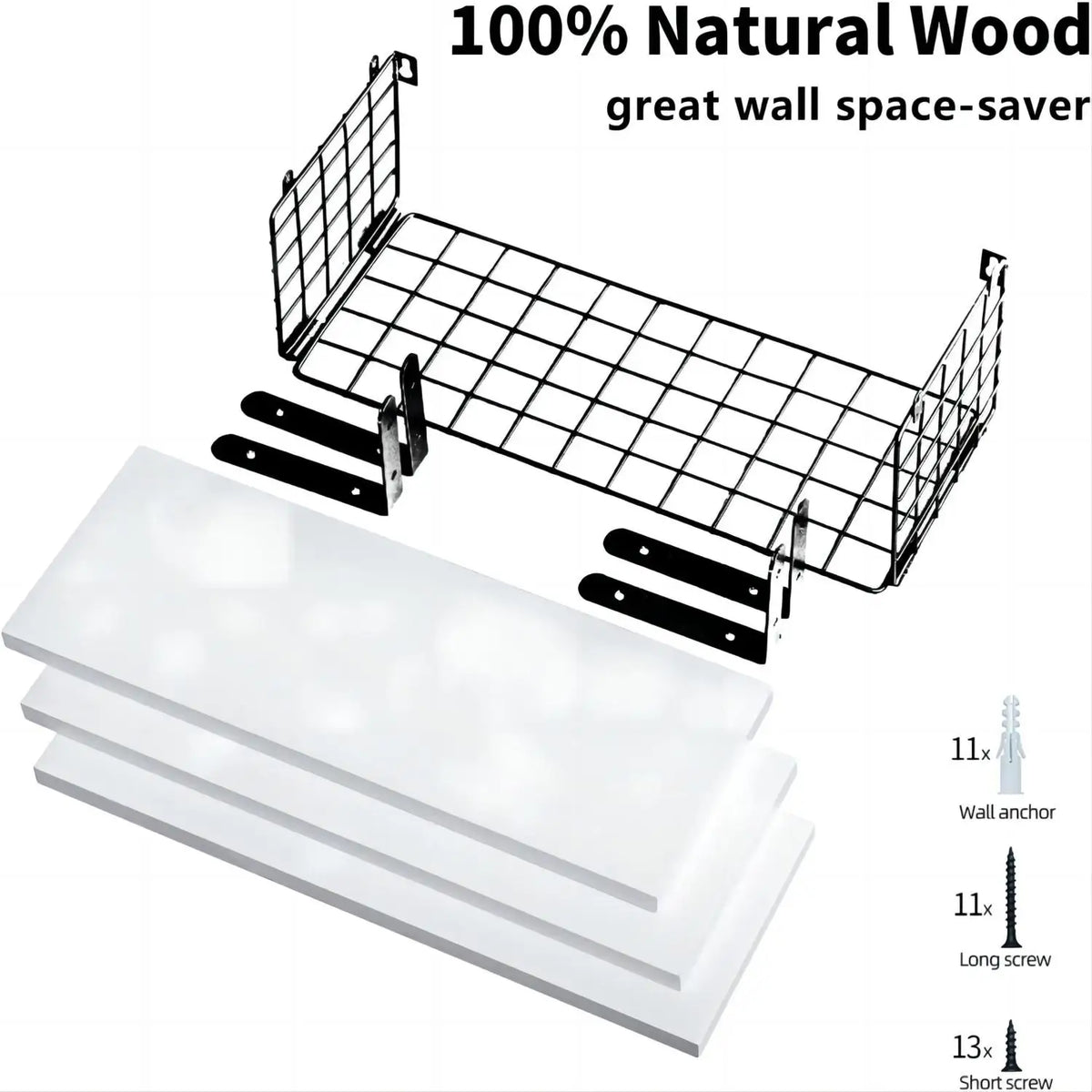 Elegant Over Toilet Wooden Shelf With Practical Storage Basket