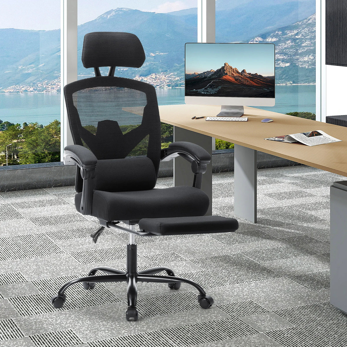 MCQ High Back Ergonomic Reclining Office Chair With Lumbar Support